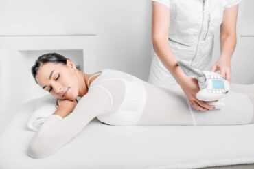 Shot of a woman getting a lpg massage on her buttocks