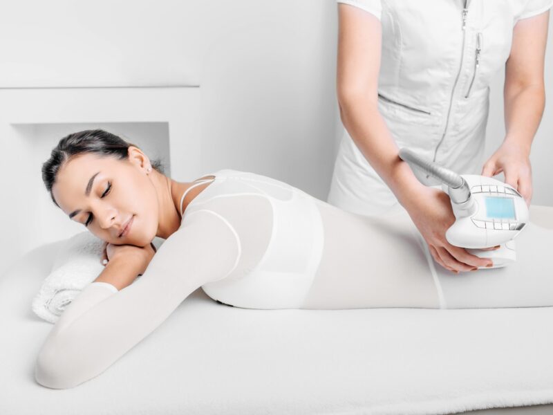 Shot of a woman getting a lpg massage on her buttocks