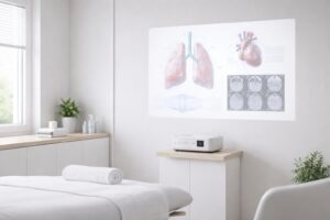 découvrez le mini vidéoprojecteur epson : installation facile et compacte, idéal pour ne pas encombrer votre salle de soins tout en offrant une qualité d'image optimale.