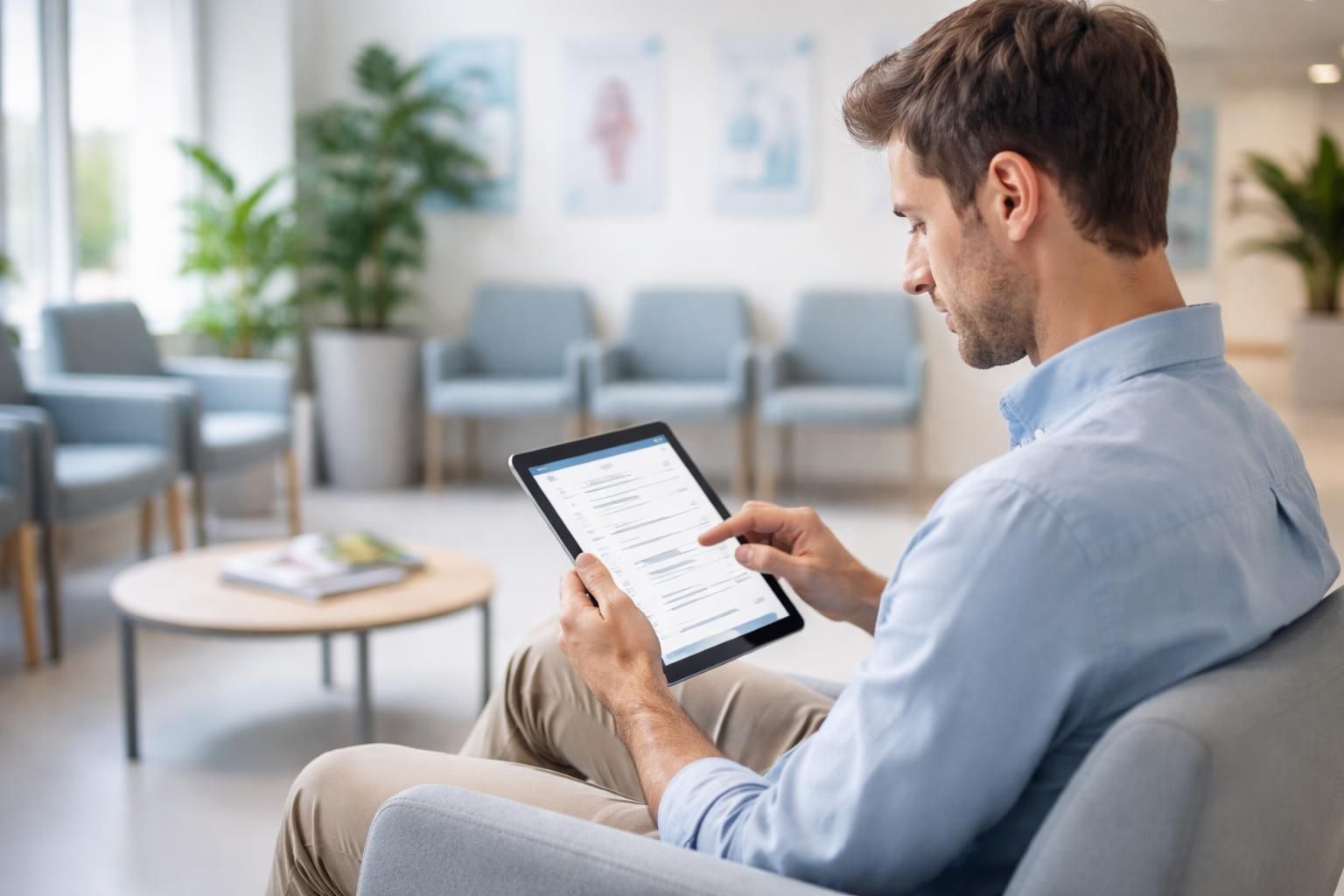 optimisez la gestion de votre salle d’attente médicale avec notre formulaire santé sur ipad, simple et rapide à utiliser pour collecter les informations patients efficacement.