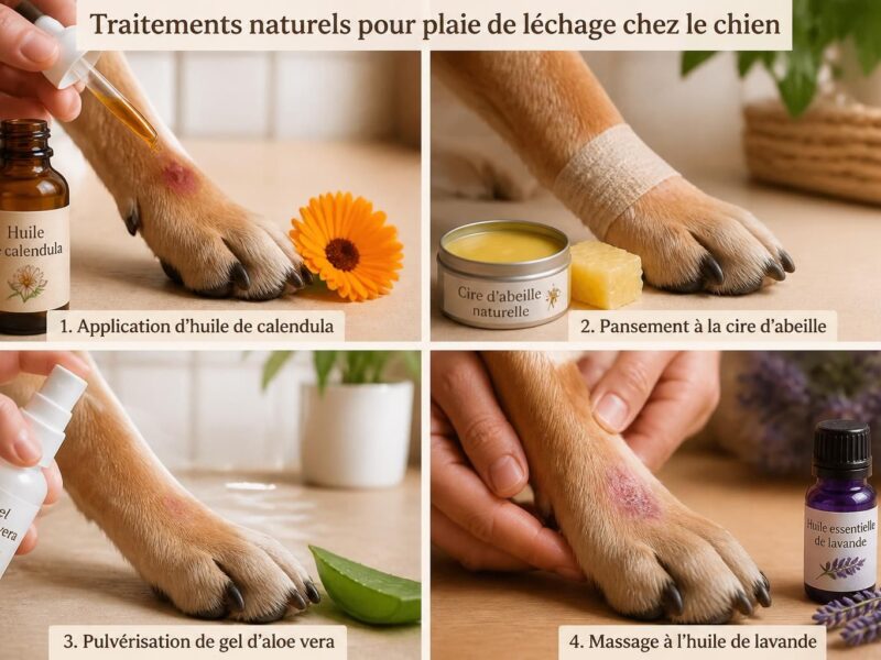 découvrez un comparatif des traitements naturels efficaces pour soigner une plaie de léchage chez le chien et favoriser sa guérison naturellement.