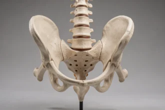 Modèle anatomique de la colonne vertébrale avec sacrum et coccyx